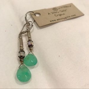 Quartz and Silver Dangle Earrings